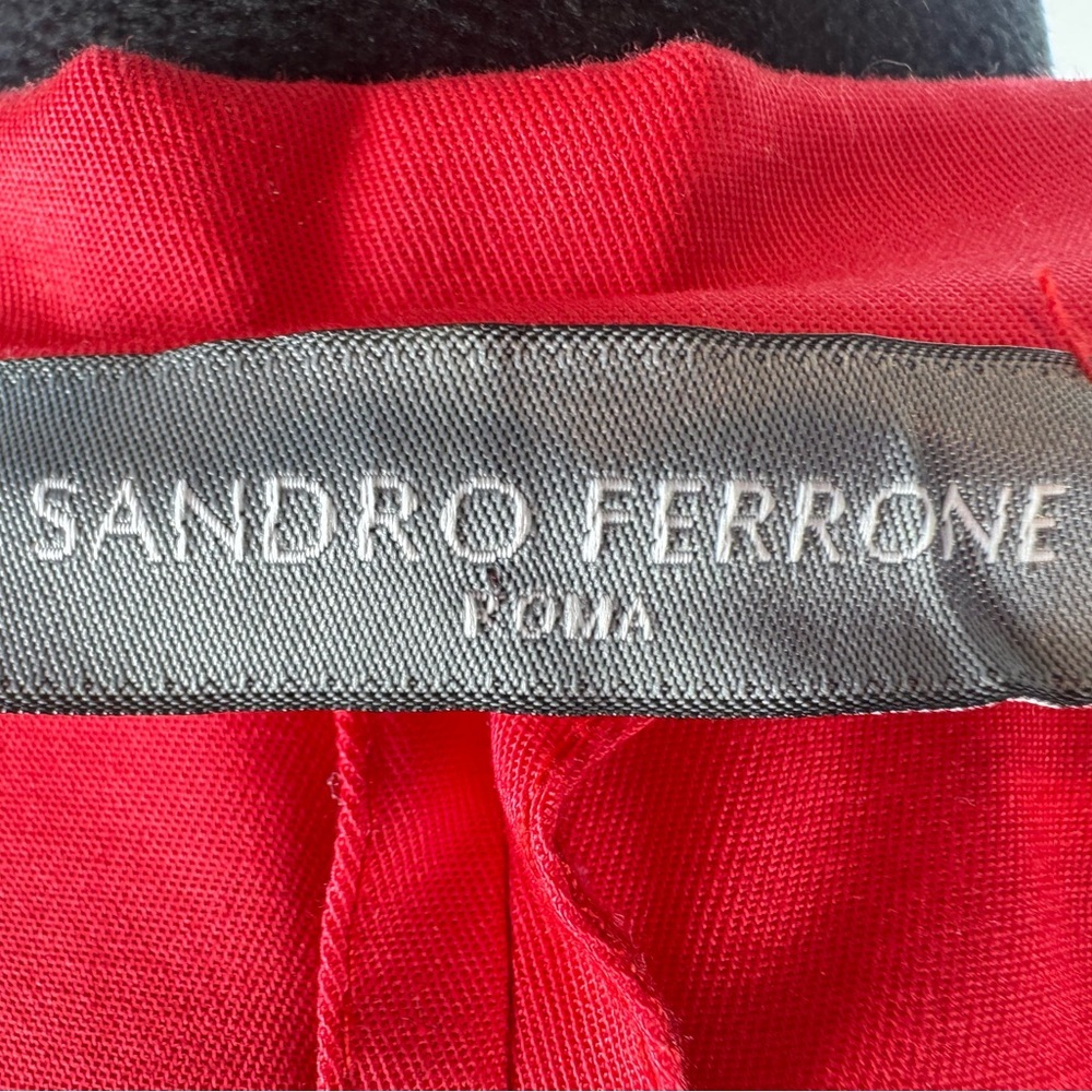 Sandro Ferrone 2 Button Red Blazer - Picture 5 of 7